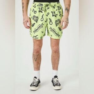 Men’s Music Graphic Swim Trunks Shorts NWT Pockets Forever 21